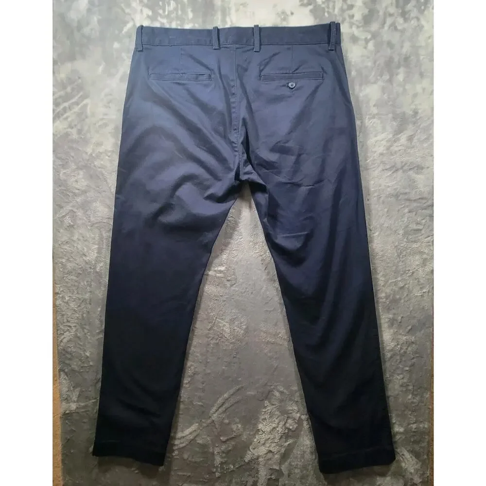 J. Crew Mens 34x30 Flex Chino Pants Slim Straight Navy